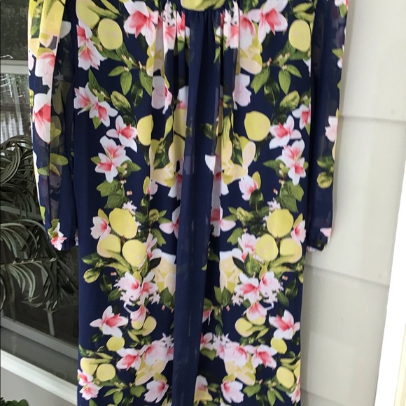 Ave-mended New York co. Womens flowered flowing Dress XXLarge silky polyester - Picture 5 of 13